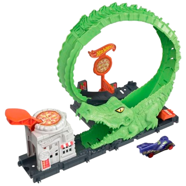 Jucărie interactivă Hot Wheels Play-Doh Gator Loop Attack 00622112 4+ / Multicolor Multicolor photo 1