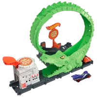 Интерактивная игрушка Hot Wheels Play-Doh Gator Loop Attack 00622112 4+ / Разноцветный Разноцветный