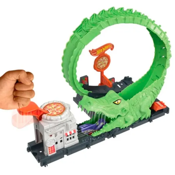 Jucărie interactivă Hot Wheels Play-Doh Gator Loop Attack 00622112 4+ / Multicolor Multicolor photo 4