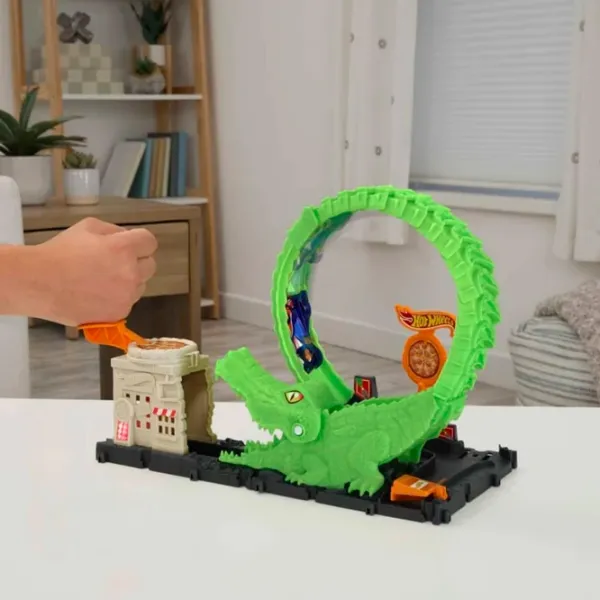 Jucărie interactivă Hot Wheels Play-Doh Gator Loop Attack 00622112 4+ / Multicolor Multicolor photo 6