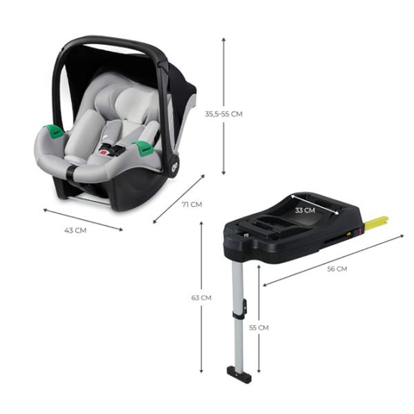 Scaun auto KinderKraft Mink Pro i-Size  0 luni - 1 an / 13 kg / Gray photo 7
