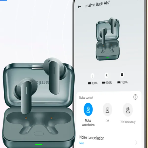 Наушники Realme Buds Air 7 Мох Зеленый Беспроводные/ Персональный photo 5
