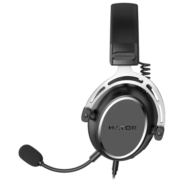 Căști Hator Hypergang 3 Silver Black Cu fir/ Gaming photo 2 Căști Hator Hypergang 3 Silver Black Cu fir/ Gaming photo 2