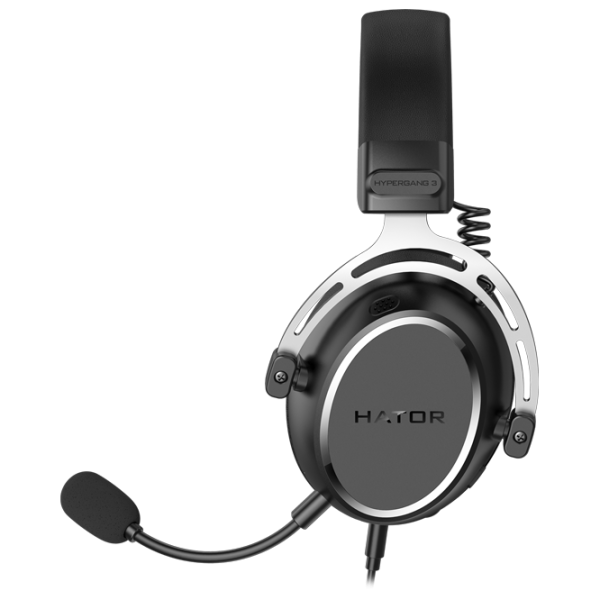 Căști Hator Hypergang 3 Silver Black Cu fir/ Gaming photo 2 Căști Hator Hypergang 3 Silver Black Cu fir/ Gaming photo 2