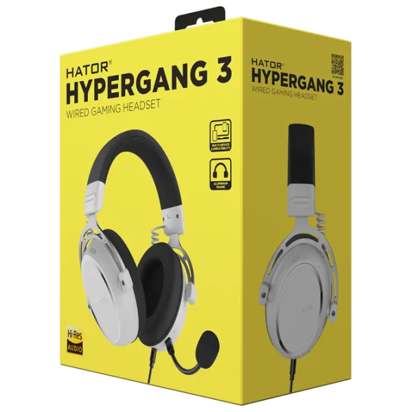 Наушники Hator Hypergang 3 Черный Белый Проводная/ Игровой photo 6 Наушники Hator Hypergang 3 Черный Белый Проводная/ Игровой photo 6