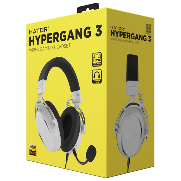 Наушники Hator Hypergang 3 Черный Белый Проводная/ Игровой photo 6 Наушники Hator Hypergang 3 Черный Белый Проводная/ Игровой photo 6