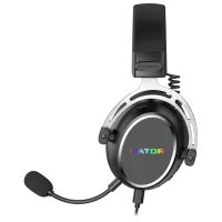 Наушники Hator Hypergang 3 USB Серебристый Черный Проводная/ Игровой photo 3