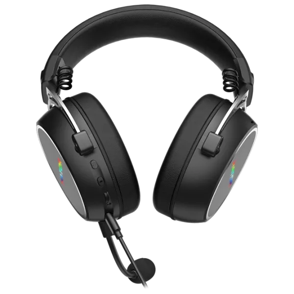 Căști Hator Hypergang 3 USB Silver Black Cu fir/ Gaming photo 4 Căști Hator Hypergang 3 USB Silver Black Cu fir/ Gaming photo 4