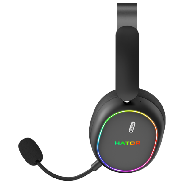 Наушники Hator Phoenix 2 Серебристый Черный Беспроводные/ Игровой photo 3 Наушники Hator Phoenix 2 Серебристый Черный Беспроводные/ Игровой photo 3