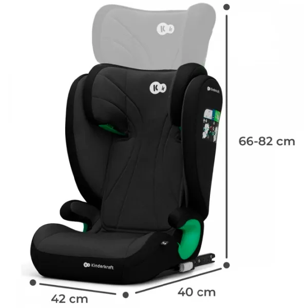 Детское автокресло KinderKraft Junior Fix 2  3 года - 12 лет / 36 кг / Черный photo 8