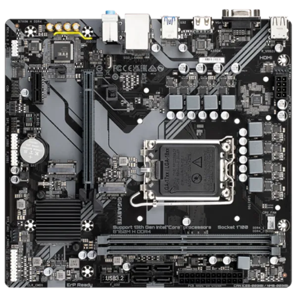 Материнская плата Gigabyte B760M H mATX / Intel B760M photo 2
