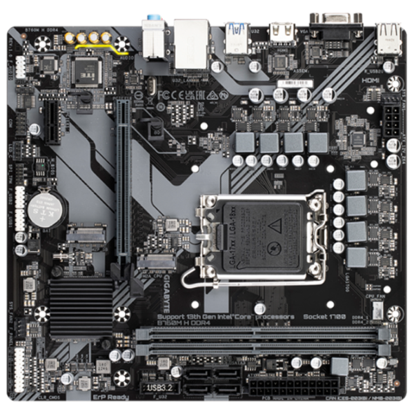 Материнская плата Gigabyte B760M H mATX / Intel B760M photo 2