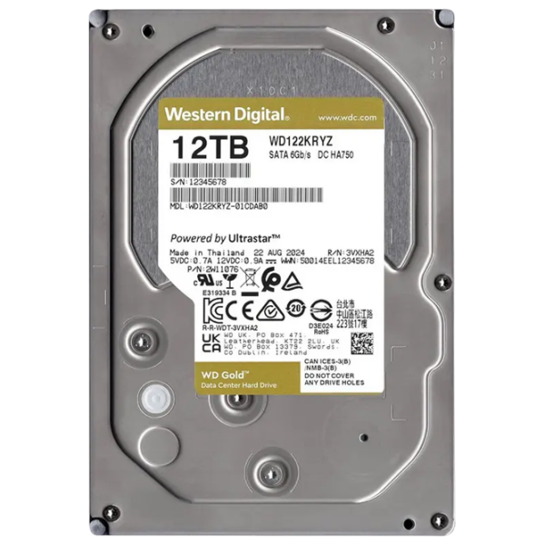 HDD Western Digital Gold Enterprise 12 ТБ WD122KRYZ / Желтый photo 3