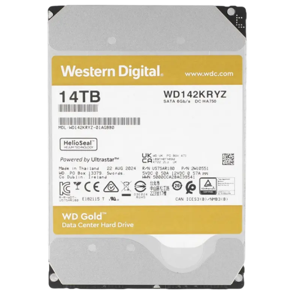 HDD Western Digital Gold Enterprise 14 ТБ WD142KRYZ / Желтый photo 3
