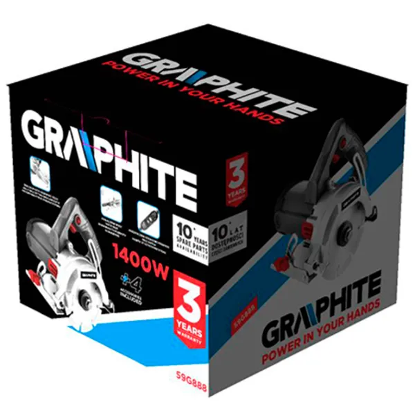 Mașină de tăiat gresie și faianță Graphite 59G888 1400 W / Gray photo 7