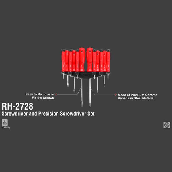 Набор отвёрток Ronix RH-2728 Количество в наборе: 12 photo 2 Набор отвёрток Ronix RH-2728 Количество в наборе: 12 photo 2