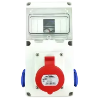 Блок с розеткой Scame 633.RO0024 220 - 240 В / / Белый