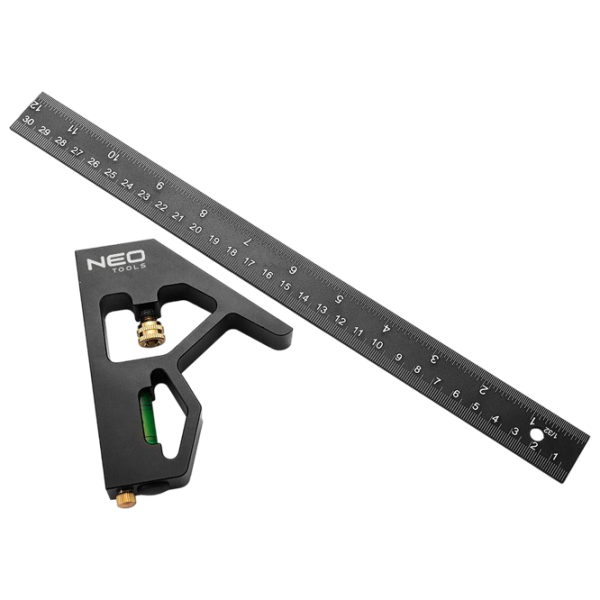 Echer NEO Tools 72-127 300 mm Dreptunghiulară / Aluminiu photo 2