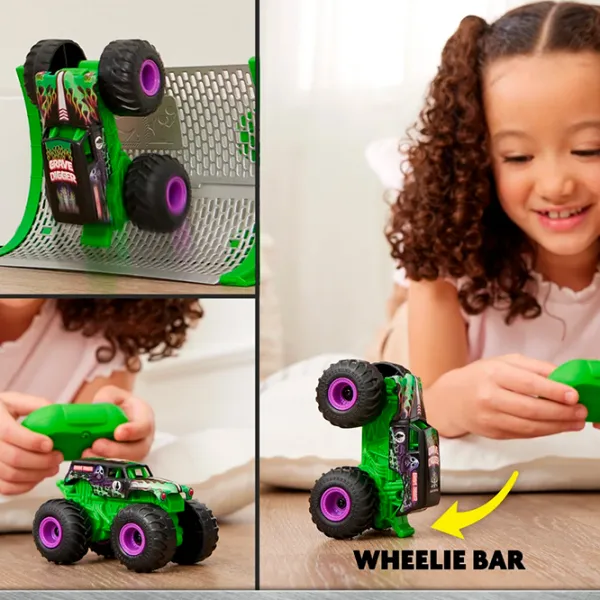 Mașină Spin Master Monster Jam Grave Digger 6068563  / 2.4 GHz / Violet Green photo 7 Mașină Spin Master Monster Jam Grave Digger 6068563  / 2.4 GHz / Violet Green photo 7