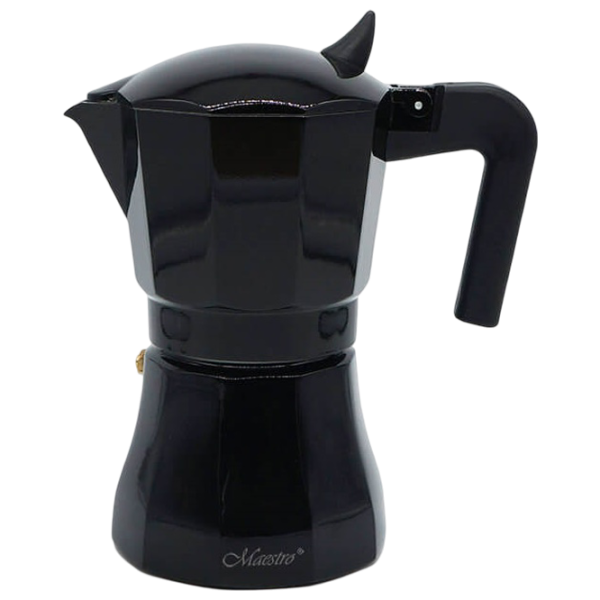 Гейзерная кофеварка Maestro Mr-1658-9 0.45л / Алюминий / Черный photo 1