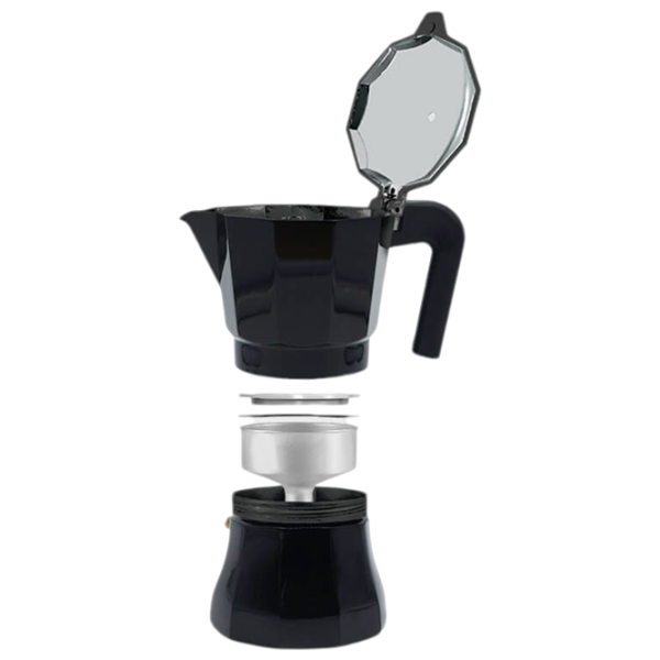 Гейзерная кофеварка Maestro Mr-1658-9 0.45л / Алюминий / Черный photo 2