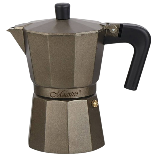 Гейзерная кофеварка Maestro Mr-1658-9 0.15л / Алюминий / Коричневый photo 1