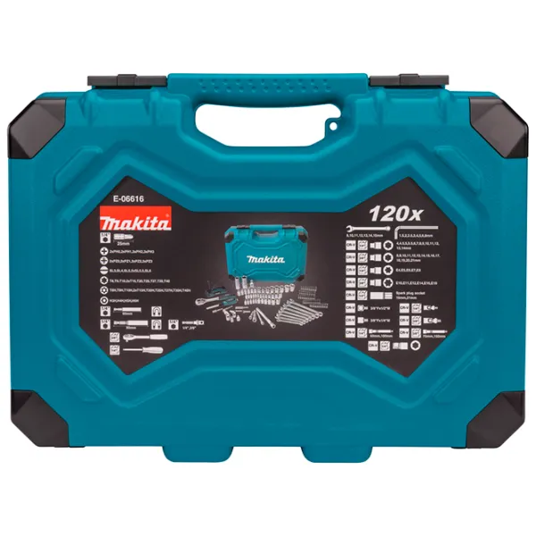 Set scule Makita E-06616 Cantitatea în set: 120 photo 4 Set scule Makita E-06616 Cantitatea în set: 120 photo 4