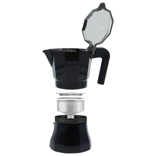 Гейзерная кофеварка Maestro Mr-1658-3 0.15л / Алюминий / Черный photo 2