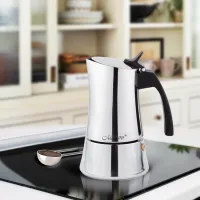 Гейзерная кофеварка Maestro Mr-1668-2 0.1л / Алюминий / Нержавеющая сталь photo 6