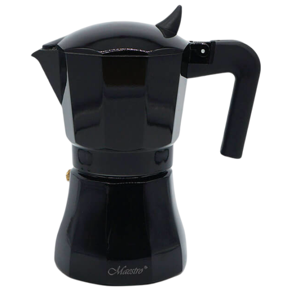 Гейзерная кофеварка Maestro Mr-1658-6 0.3л / Алюминий / Черный photo 1
