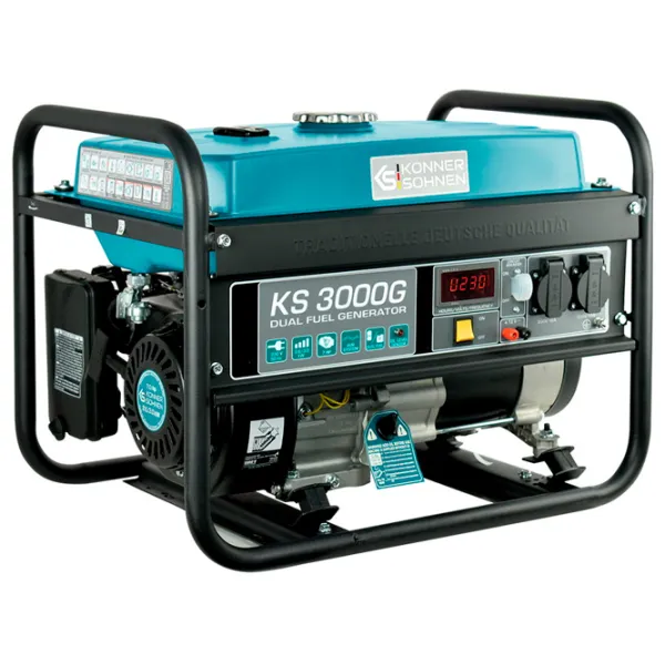 Generator de curent Könner & Söhnen KS3000G 220 V Benzină, gaz / 2.6 kW photo 2 Generator de curent Könner & Söhnen KS3000G 220 V Benzină, gaz / 2.6 kW photo 2