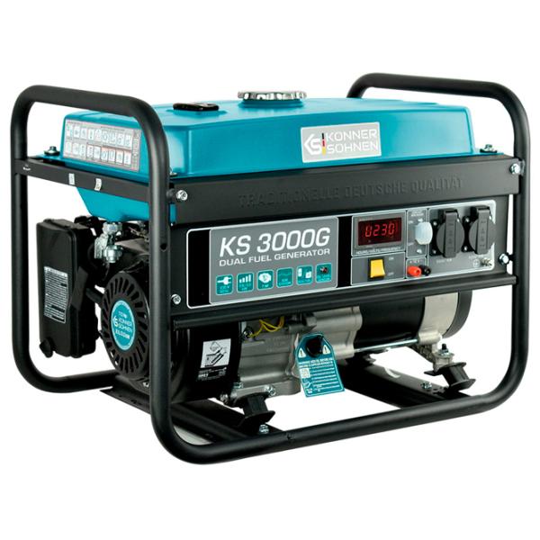 Generator de curent Könner & Söhnen KS3000G 220 V Benzină, gaz / 2.6 kW photo 2 Generator de curent Könner & Söhnen KS3000G 220 V Benzină, gaz / 2.6 kW photo 2