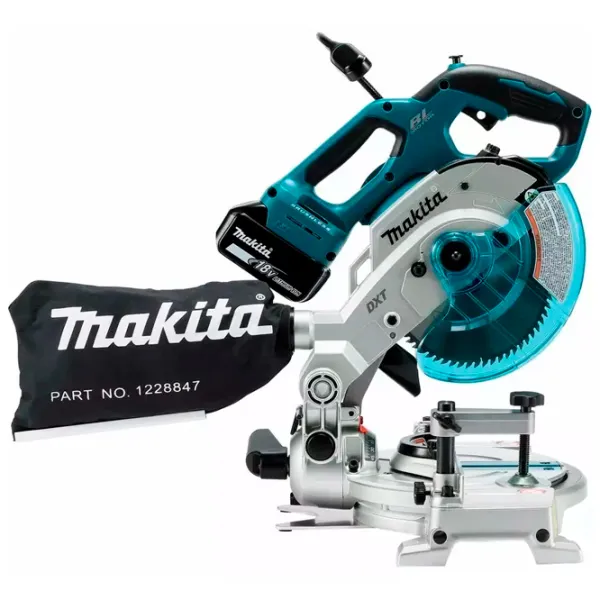 Fierăstrău pentru tăieri înclinate Makita DLS600Z 165 mm / Green photo 4