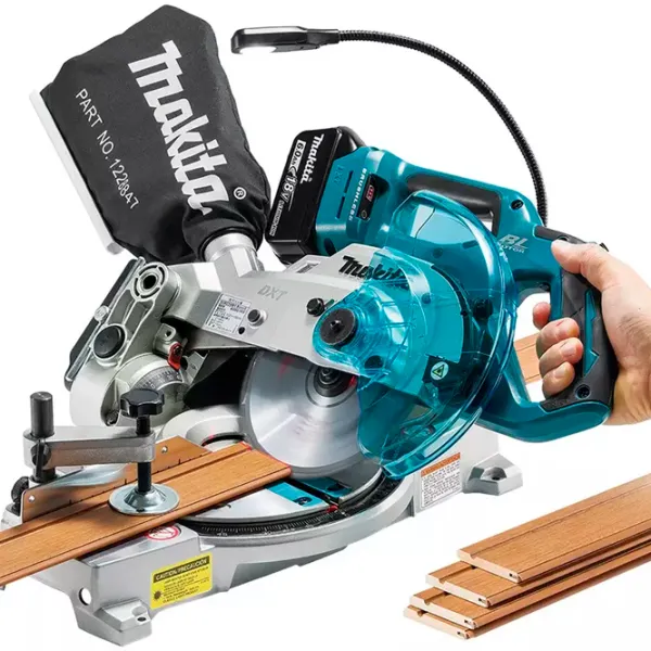 Fierăstrău pentru tăieri înclinate Makita DLS600Z 165 mm / Green photo 7