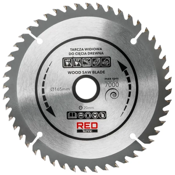 Дисковая пила Red Technic RTPZ0129 165 мм / Красный photo 6