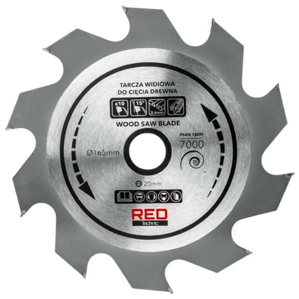 Дисковая пила Red Technic RTPZ0129 165 мм / Красный photo 7