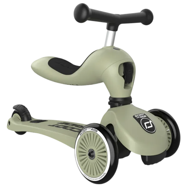 Детский трёхколёсный самокат Scoot and Ride Highway Kick 1 (96068) / Оливковый photo 1