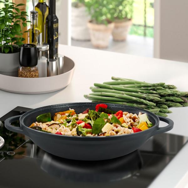 Tigaie Maestro MR-4832 Wok / 32 cm / Black photo 6