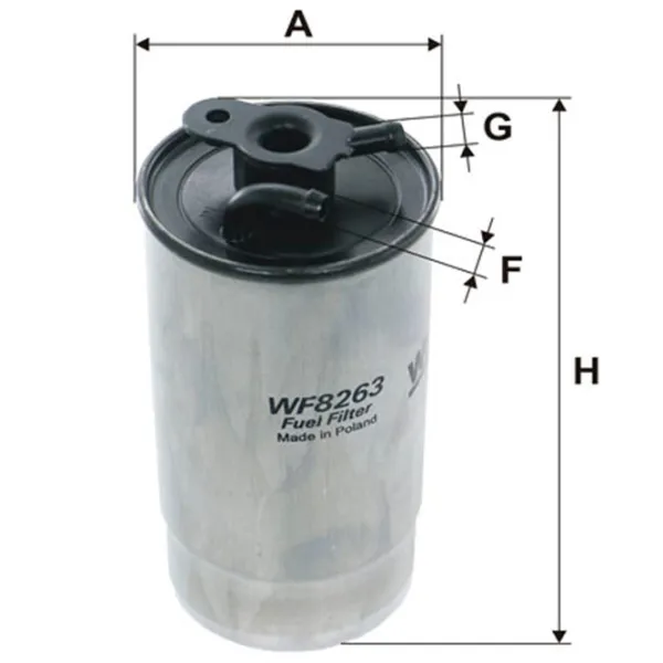 Filtru combustibil Wix Filters WF8263 84 mm photo 2 Filtru combustibil Wix Filters WF8263 84 mm photo 2