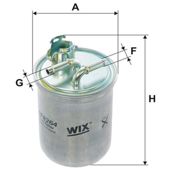 Filtru combustibil Wix Filters WF8264 88 mm photo 2 Filtru combustibil Wix Filters WF8264 88 mm photo 2