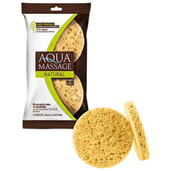 Burete de baie Aqua Massage Viso Levatrucco Pânză de iută / Yellow photo 1 Burete de baie Aqua Massage Viso Levatrucco Pânză de iută / Yellow photo 1