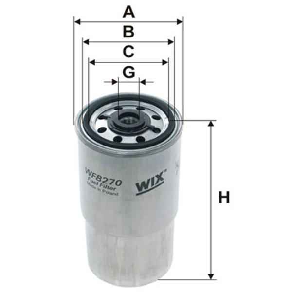 Filtru combustibil Wix Filters WF8270 85 mm photo 3 Filtru combustibil Wix Filters WF8270 85 mm photo 3