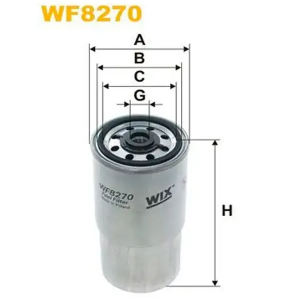 Filtru combustibil Wix Filters WF8270 85 mm photo 4 Filtru combustibil Wix Filters WF8270 85 mm photo 4