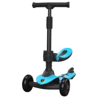 Детский трёхколёсный самокат Glamvers Lambrghini Trio (185590) 50 кг/ Синий