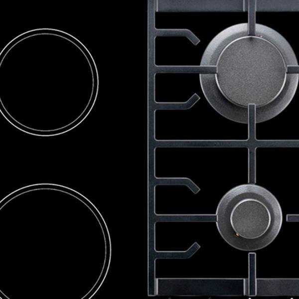Plită încorporabilă combinată Bauer PRG 6042EG-CC7B Black photo 2