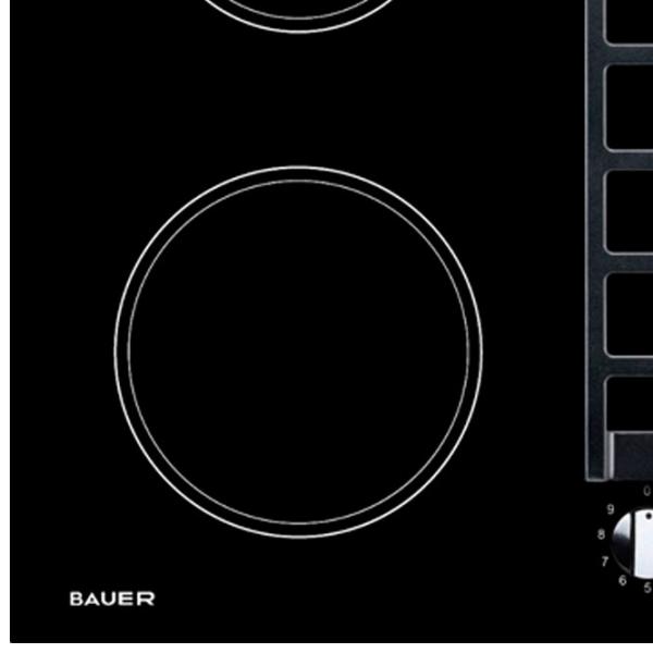 Plită încorporabilă combinată Bauer PRG 6042EG-CC7B Black photo 4