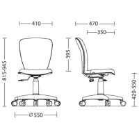 Офисный стул Nowy Styl Ministyle GTS CM 02 Ткань/ Черный Разноцветный photo 4