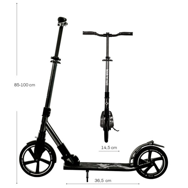 Trotinetă pentru copii cu două roți Glamvers S319 (44401) 100 kg/ Gray photo 4