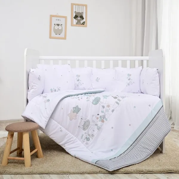 Детское постельное бельё Lorelli Giraffe (20800086301) Хлопок/ Зеленый White photo 1 Детское постельное бельё Lorelli Giraffe (20800086301) Хлопок/ Зеленый White photo 1
