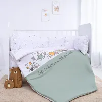 Детское постельное бельё Lorelli Happy Friends (20800086401) Хлопок/ Мятный White